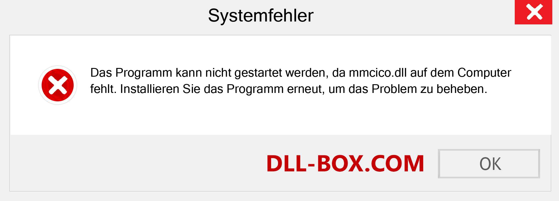 mmcico.dll-Datei fehlt?. Download für Windows 7, 8, 10 - Fix mmcico dll Missing Error unter Windows, Fotos, Bildern